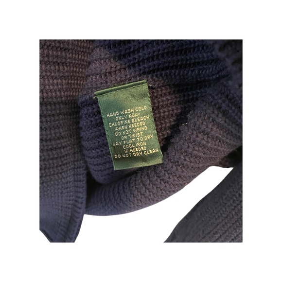 Lauren‎ Ralph Lauren Knit Cotton Gold Button Double Breasted Cardigan Jacket M - Picture 5 of 9